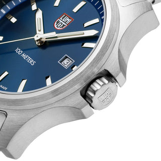43 mm, Sport Uhr - 2523	,Detailansicht Ziffernblatt und Krone
