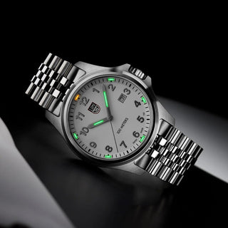Sport Timer, 43 mm, Sport Uhr - 2527	,UV Shot mit grünen und orangenen Leuchtröhren