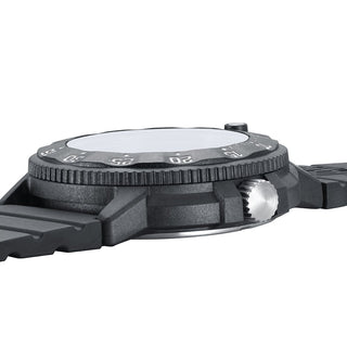 Original Navy SEAL, 43 mm, Militäruhr - 3001.EVO.OR, Seitenansicht mit Krone und Kautschuk Armband